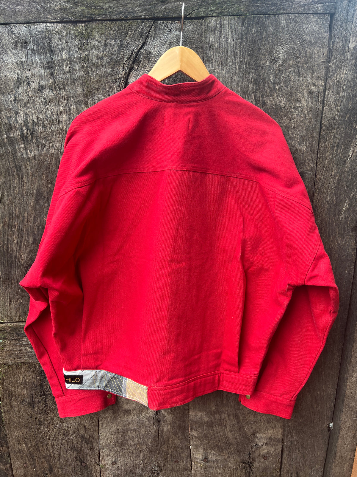 Bomber Red Jean Jacket