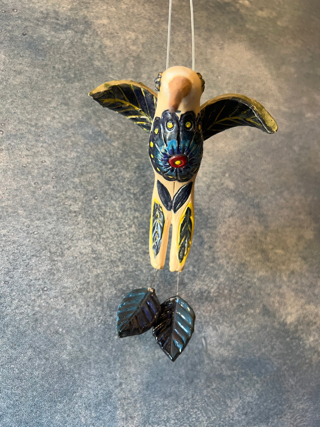Long Tail Hummingbird - blue Wings