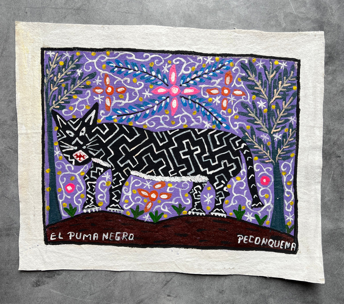 Painting by Lastenia Canayo - El Puma Negro