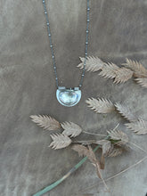 Load image into Gallery viewer, Clear Quartz &amp; Sterling Silver - Organic shape Necklace -
