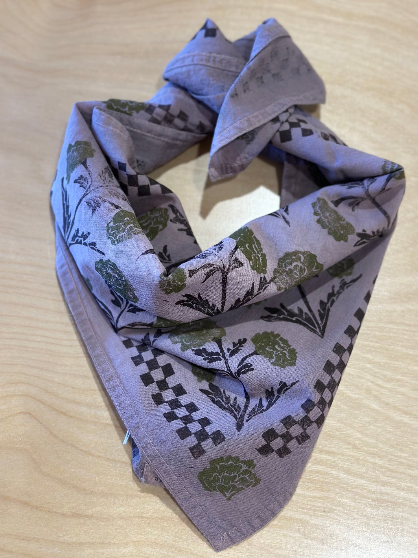 Hand-dyed bandana - Purple