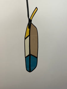 Hawk Feather - stained glass