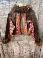 Alpaca fur jacket - Upcycled Bomber Jacket - Alpaca wool
