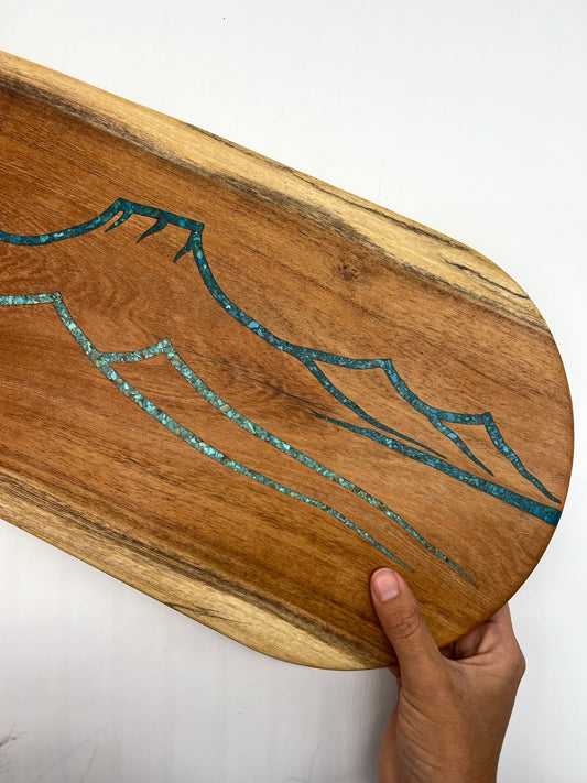 Cutting board ~ Kingman & Peruvian Turquoise