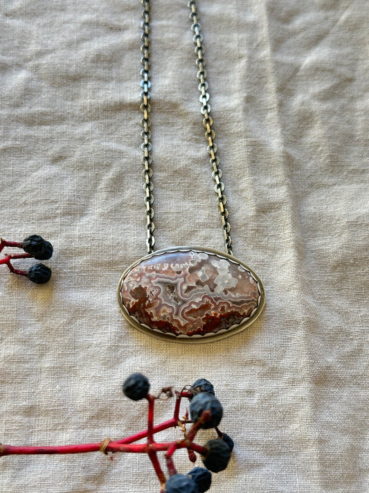 Crazy Lace Agate Statement Necklace