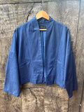 Kimono Blazer - Blue Denim Cotton