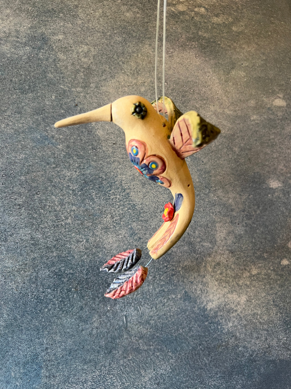 Long Tail Hummingbird - Flower design