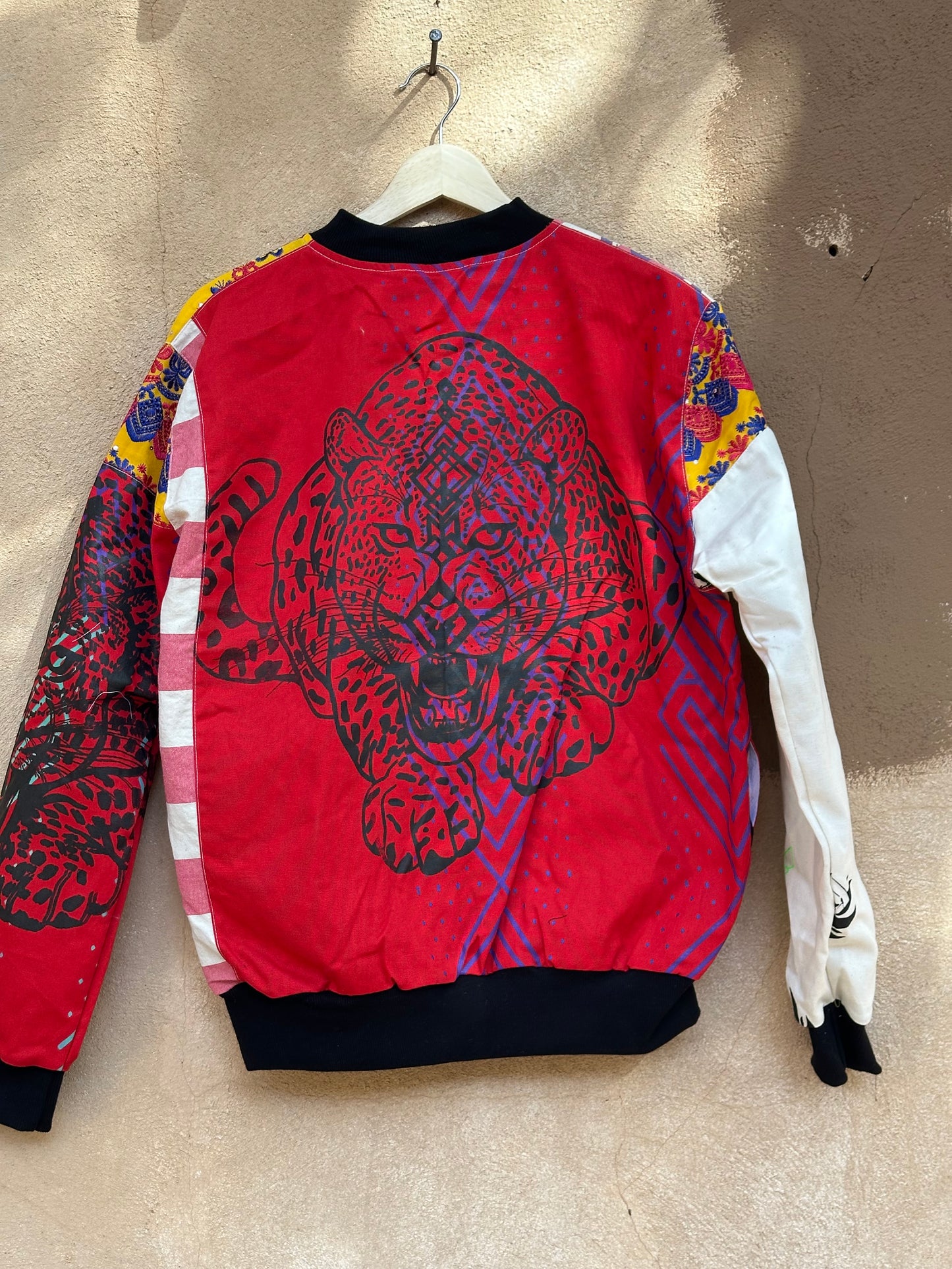 Upcycled Jacket ~ Screen Printed ~ Large