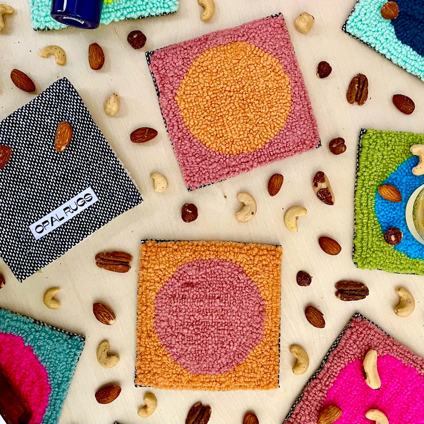 Coasters - salmon & melon