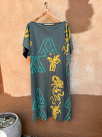 Screenprinted Tunic dress ~ Large ~ cotton