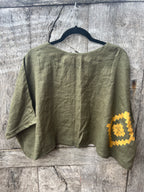 Screenprinted Draped Top • One Size Fits All