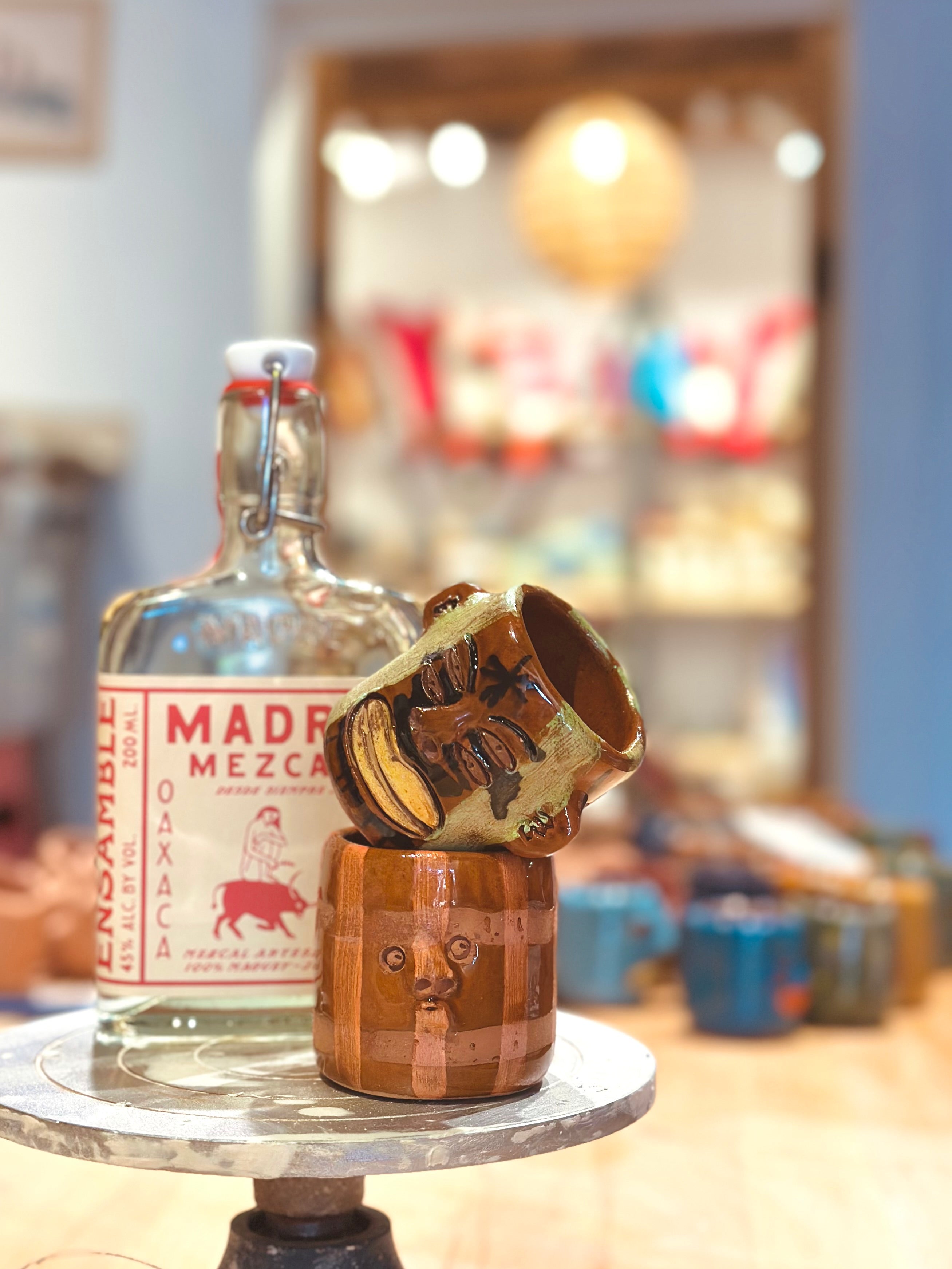 Face Mezcal Cups - Red clay