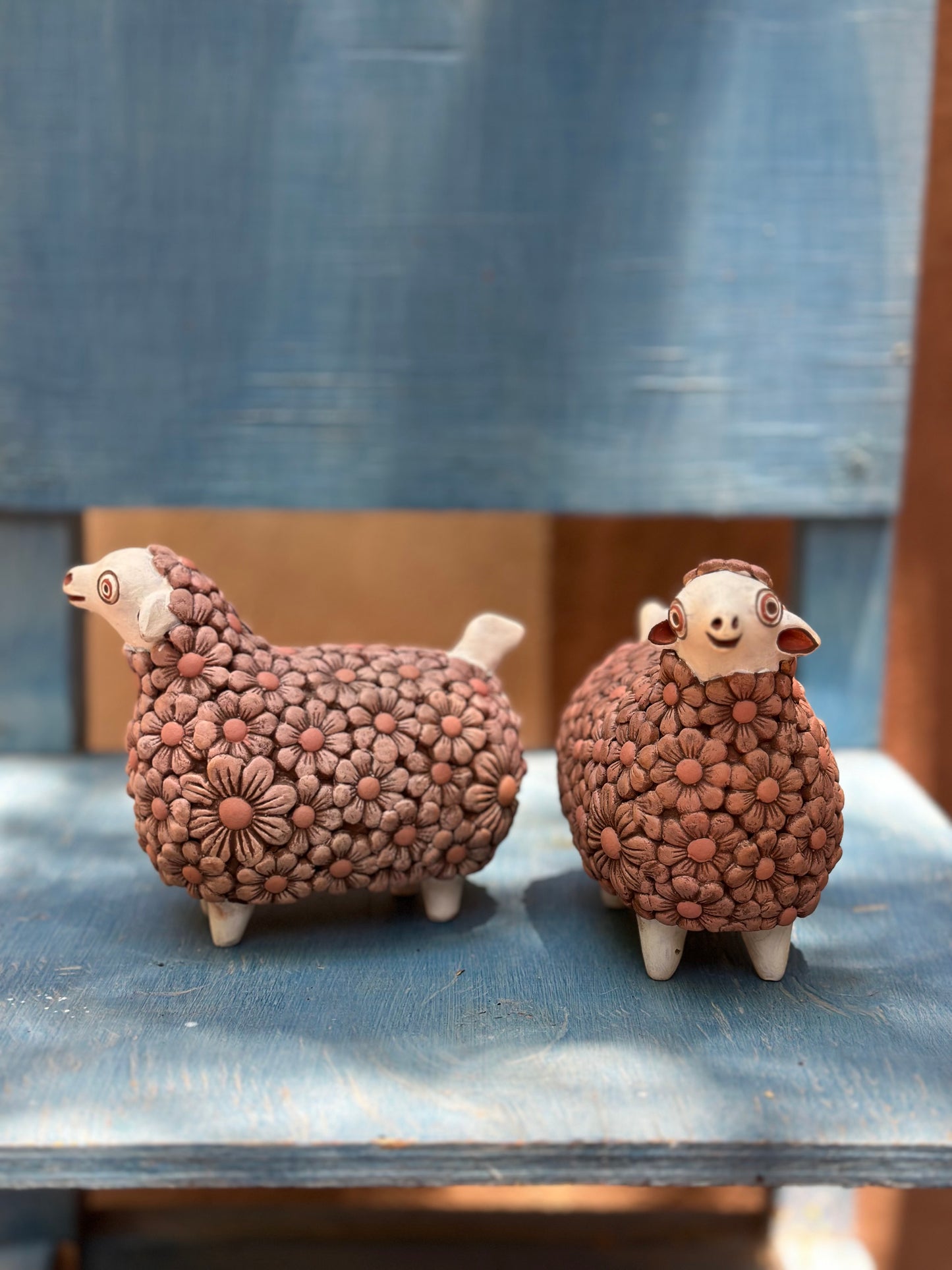 Sheep with Flowers