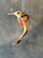 Long Tail Hummingbird - Blue and Orange Tail