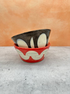 Black & white Cereal Bowl - Porcelain