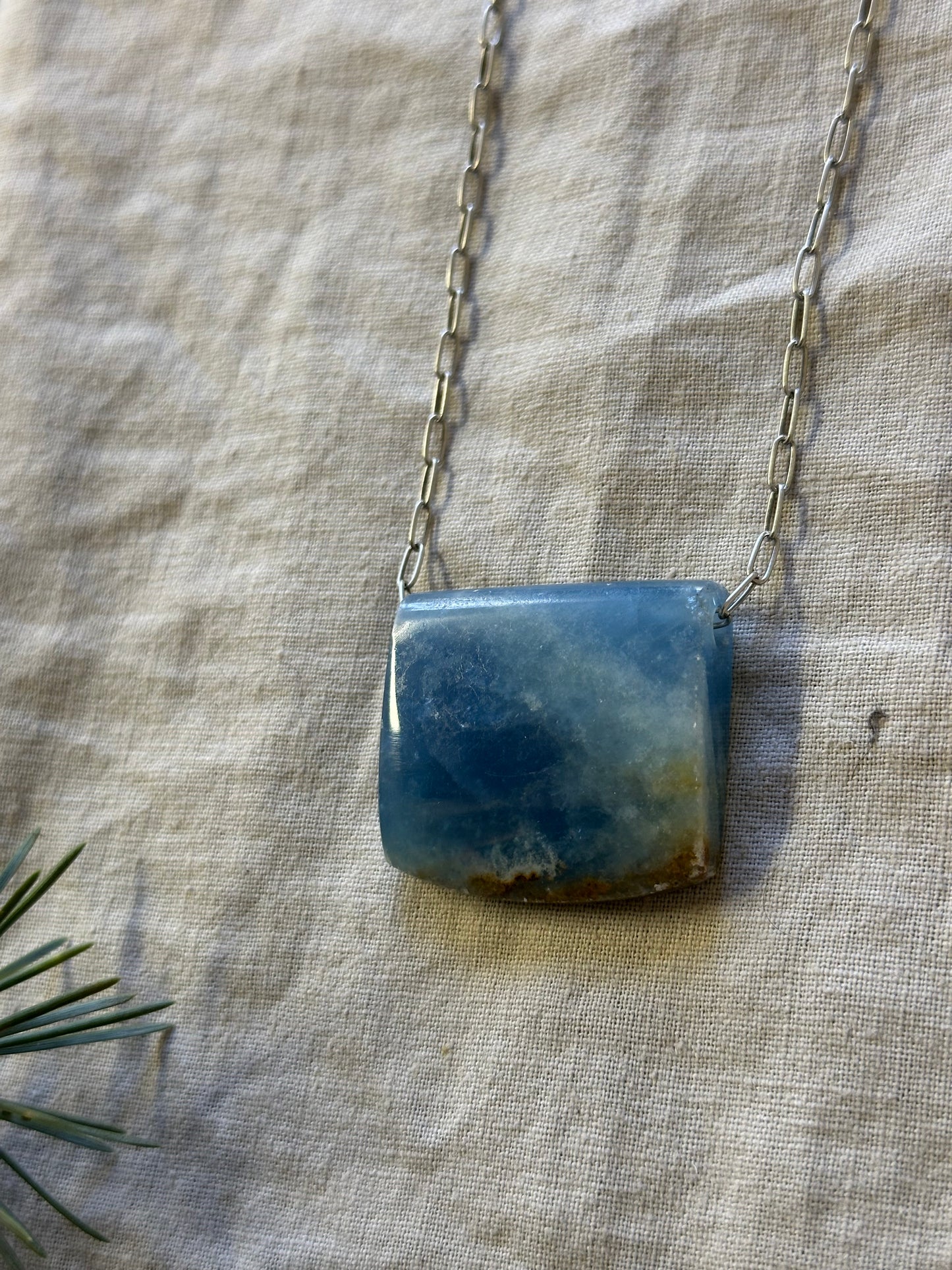 Pierced Cielo Onyx Pendant Necklace - Long necklace