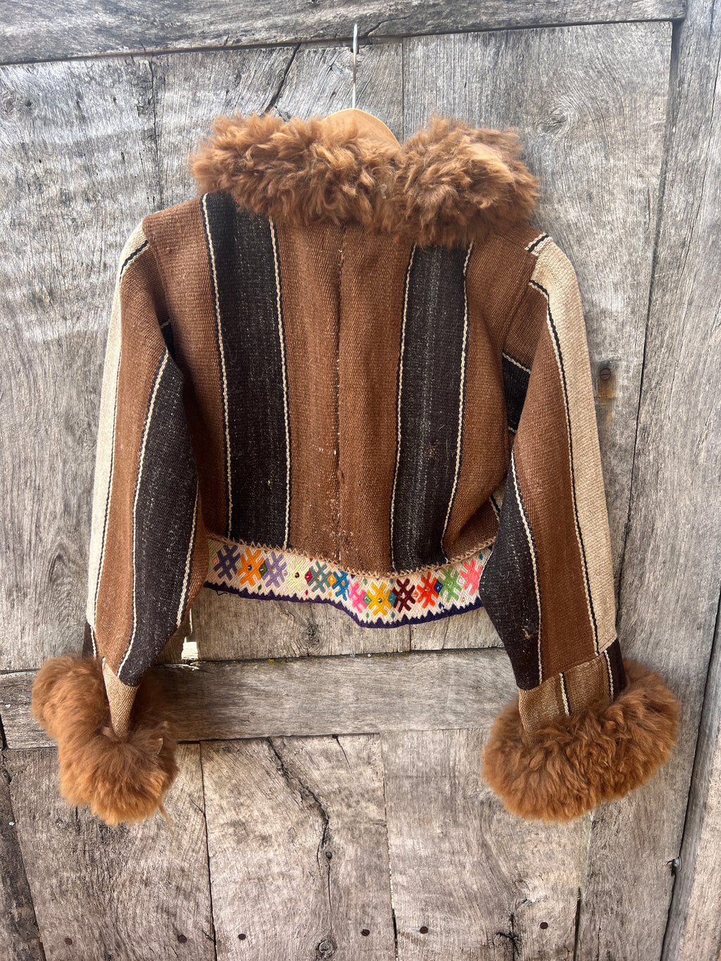 Alpaca fur jacket - Upcycled Bomber Jacket - Alpaca wool (Copy)