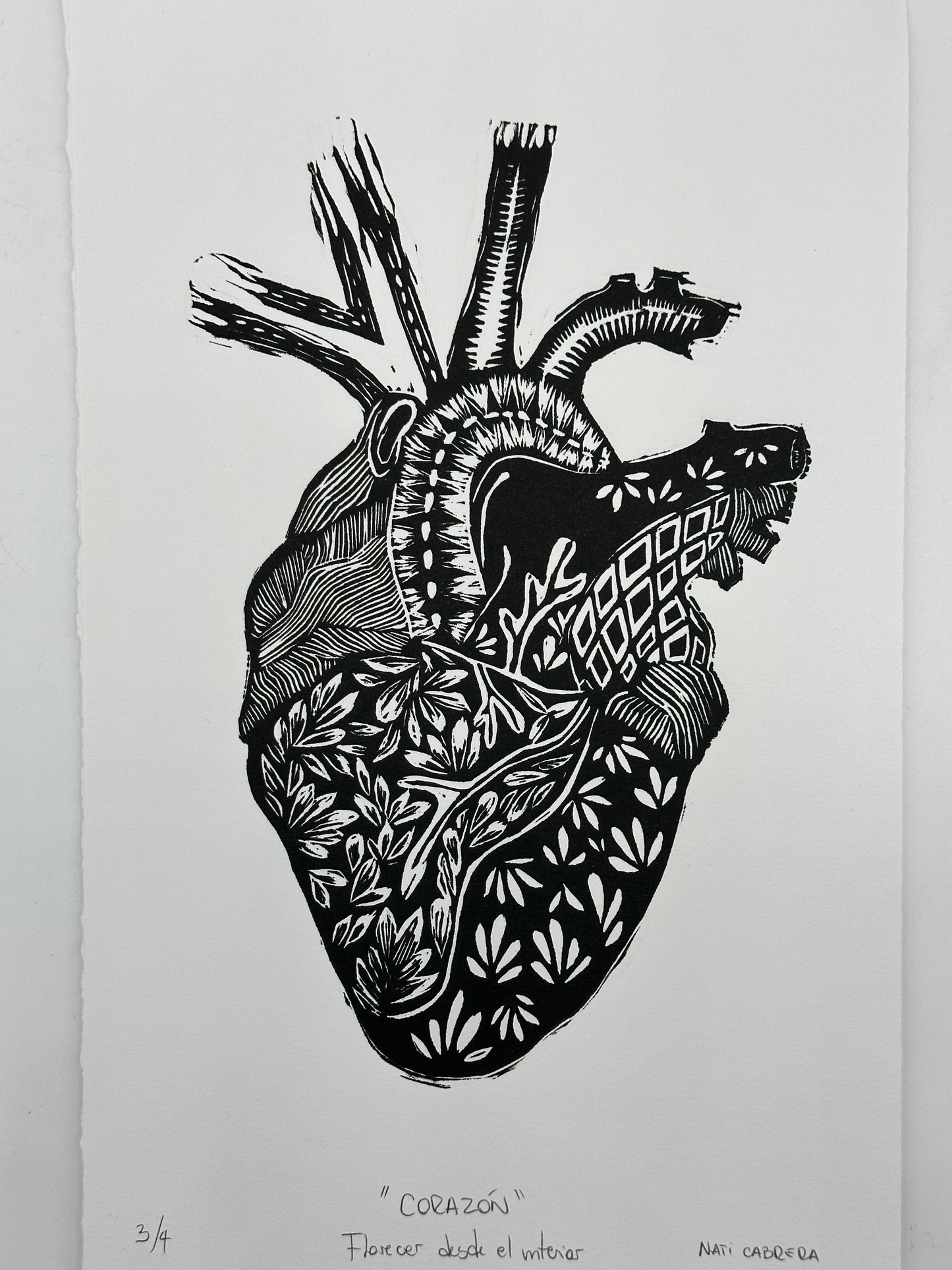 Corazon - Lino Print