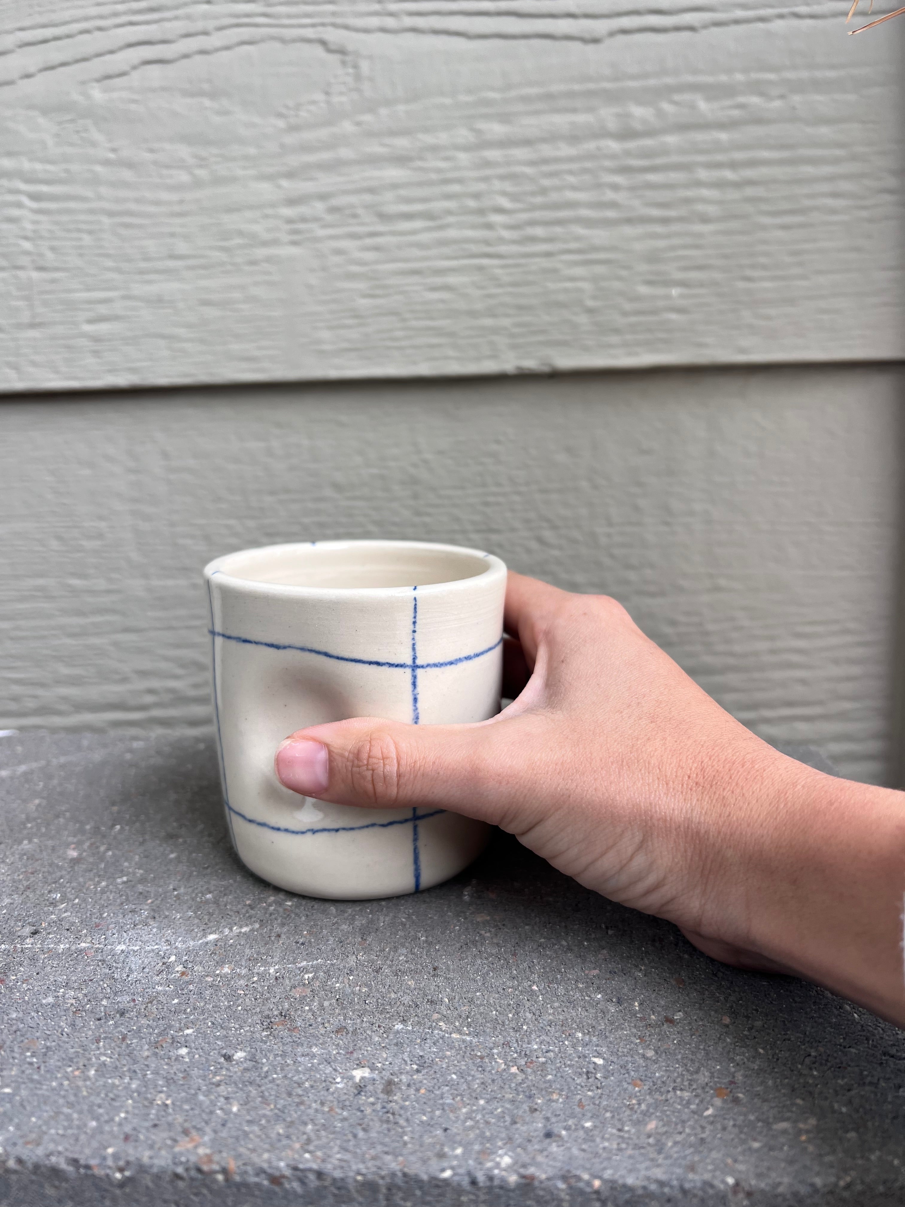 Blue Crayon - Ceramic Thumb Cup