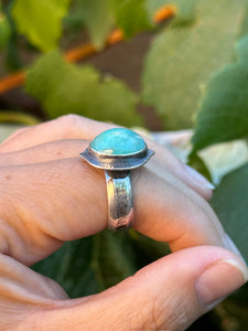 Peruvian Opal ~ sterling silver ring - Size 7