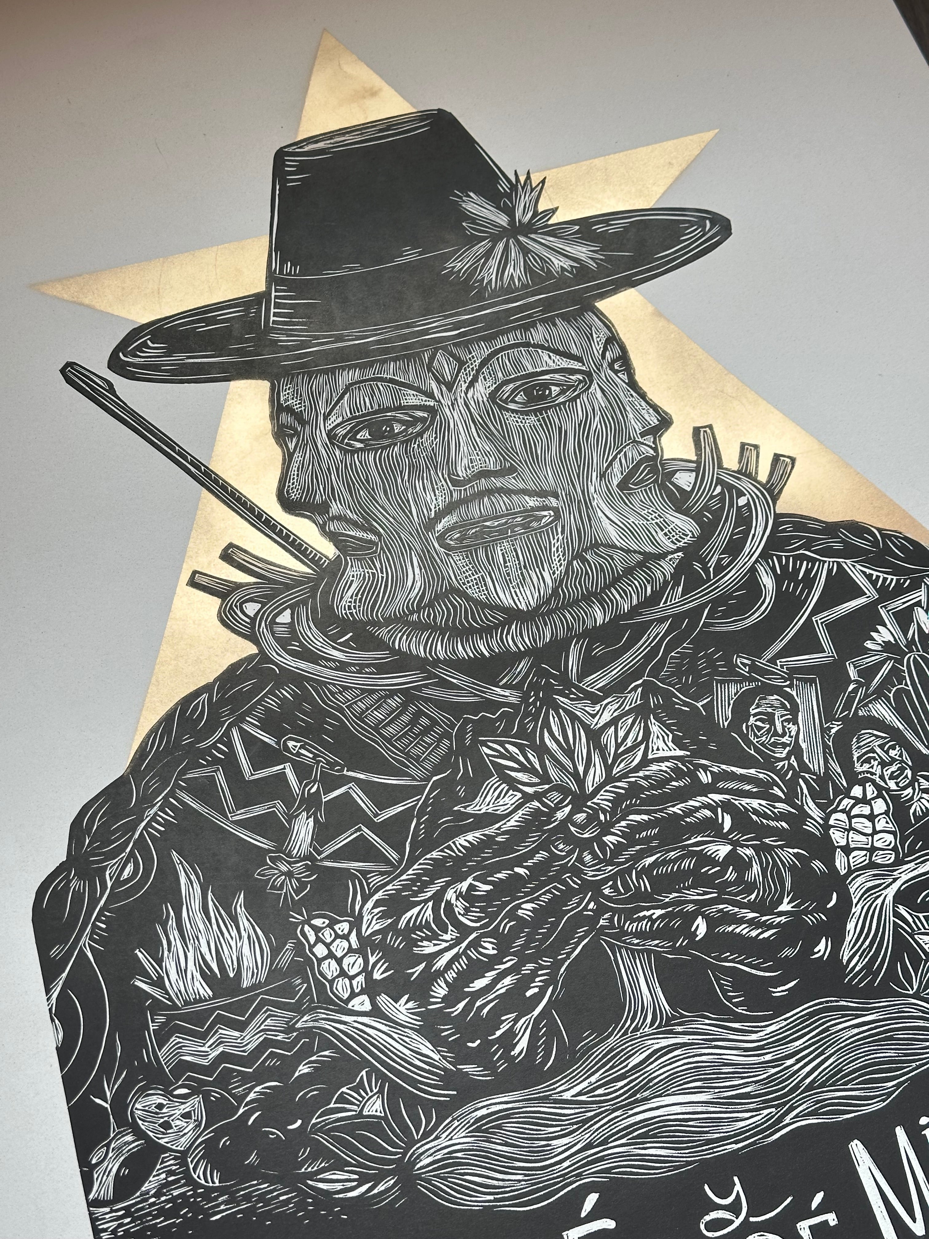 Resistencia - Linocut 16.5" x 23.5"