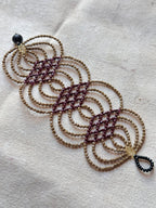 Bracelet Ikish - Sand & Burgundy