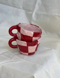 Red & Pink - Rounded Mugs - Pinched Clay