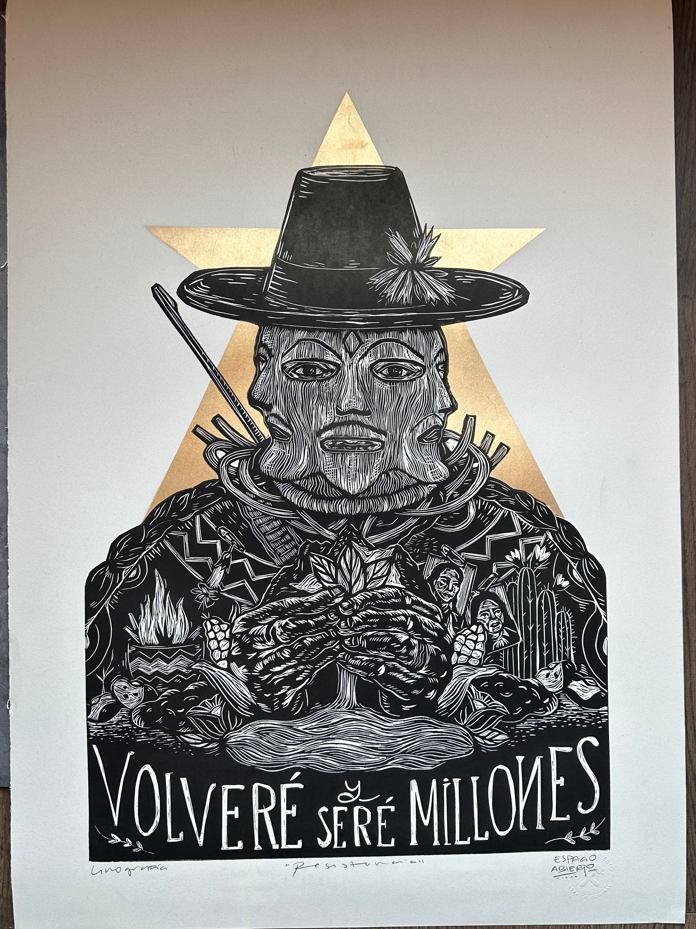 Resistencia - Linocut 16.5" x 23.5"