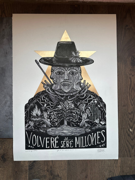 Resistencia - Linocut 16.5" x 23.5"