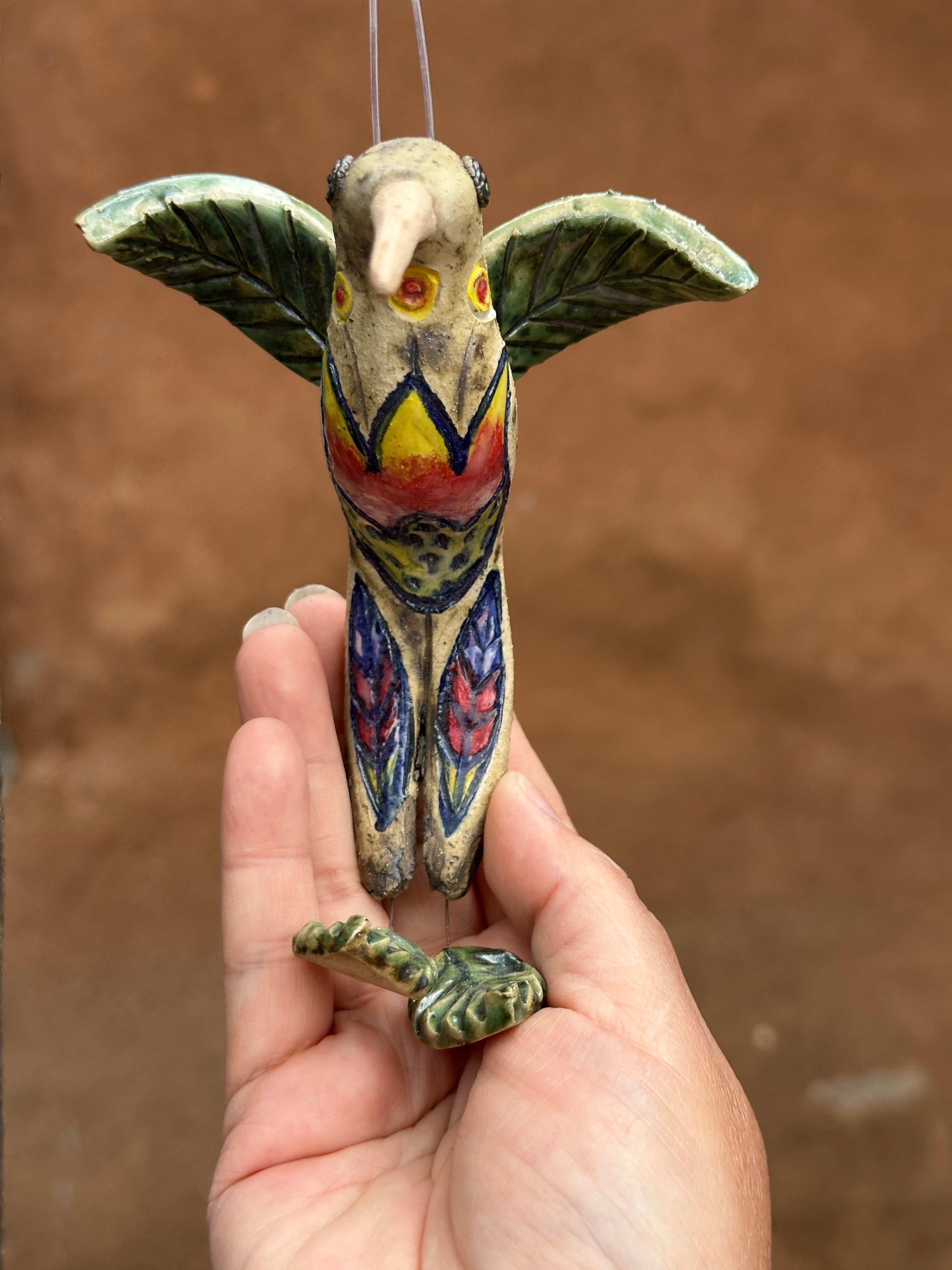 Long Tail Hummingbird - Tricolor Tulip design