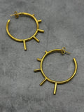 Hoops 5 peaks ~ Gold Vermeil 18k