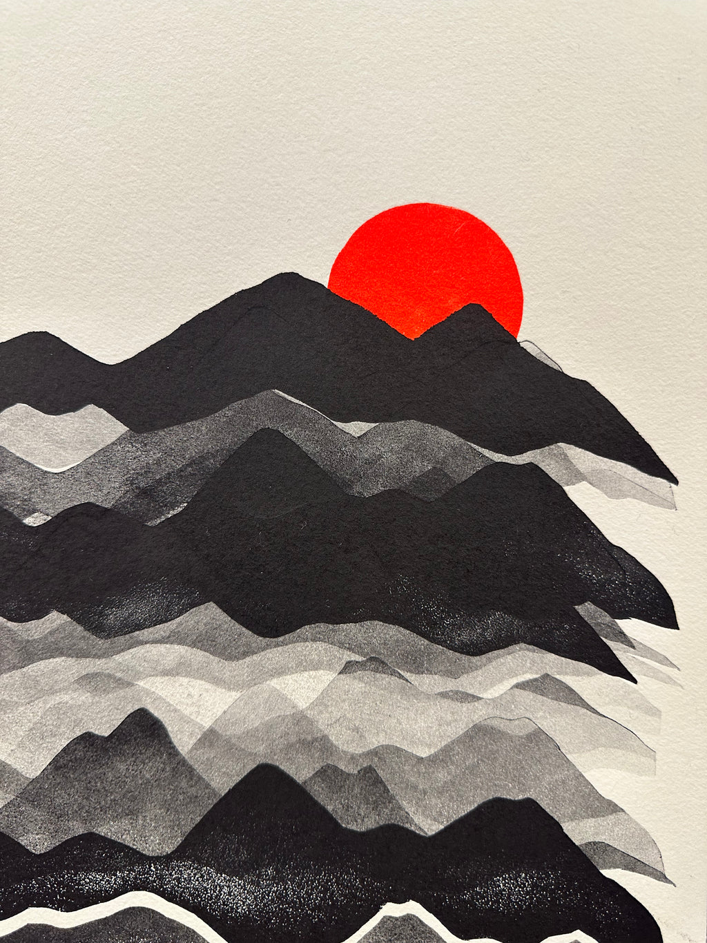 Cordillera - Lino Print 21” x 12”