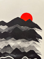 Cordillera - Lino Print 21” x 12”