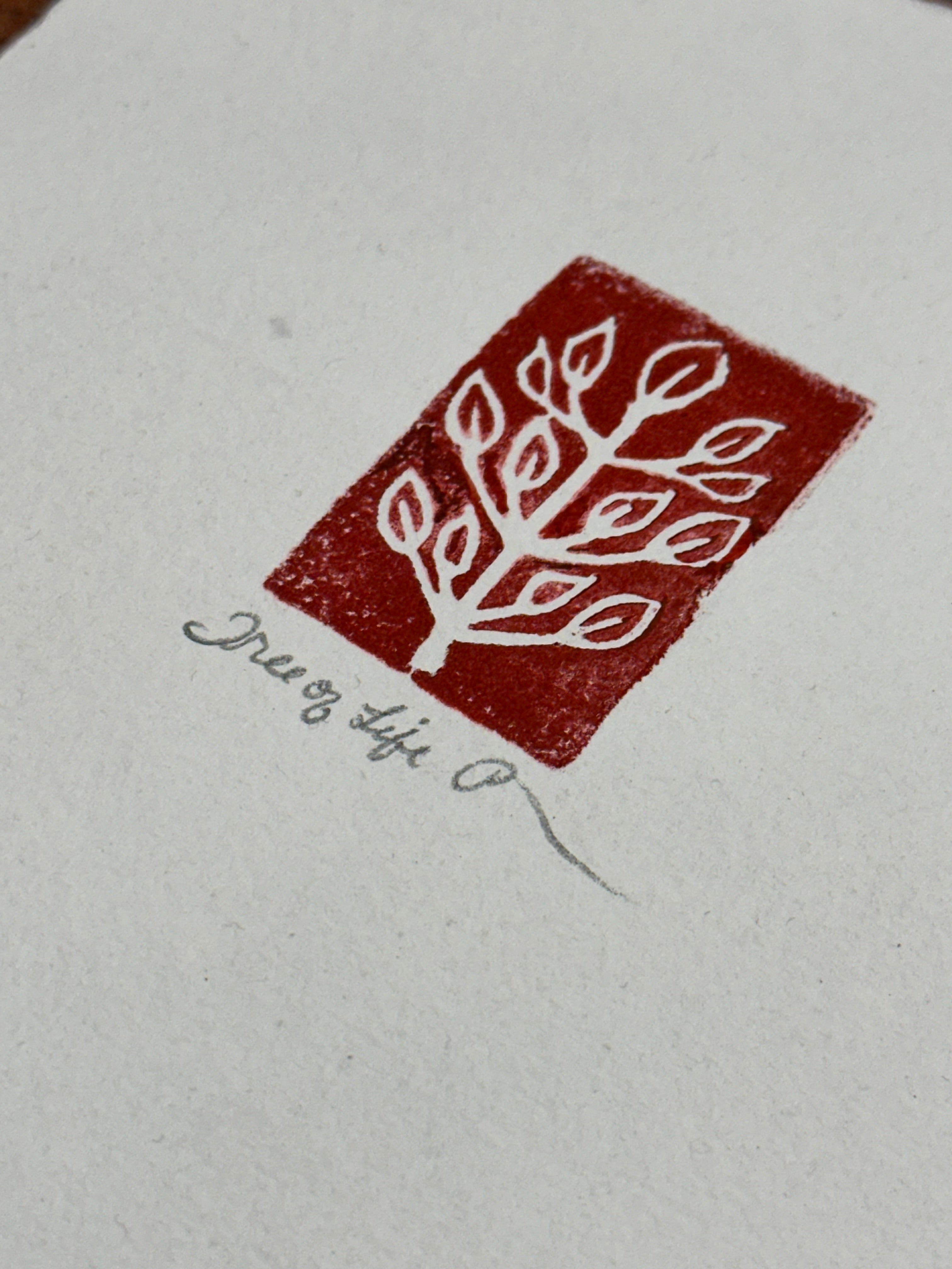 Tree of Life - Mini Block Print 6” by 6”