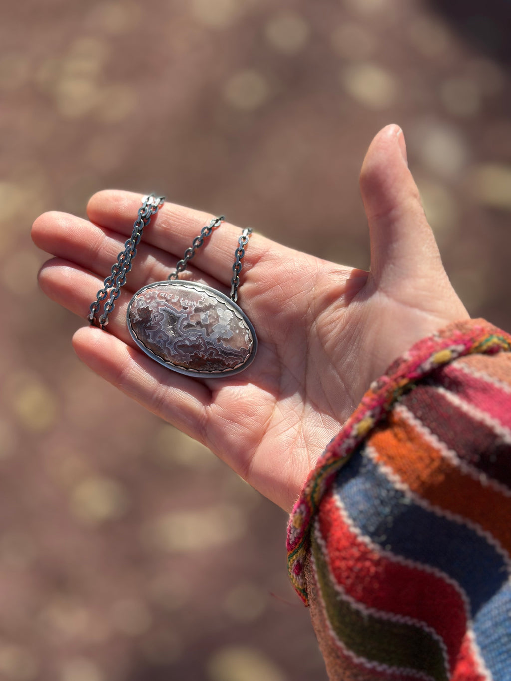 Crazy Lace Agate Statement Necklace