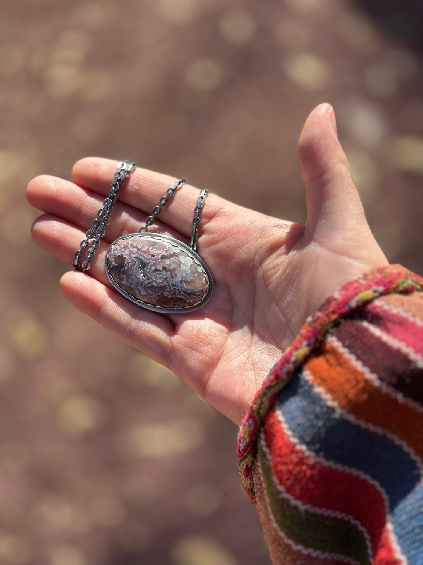 Crazy Lace Agate Statement Necklace