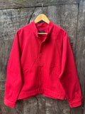 Bomber Red Jean Jacket