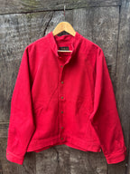 Bomber Red Jean Jacket