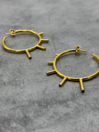 Hoops 5 peaks ~ Gold Vermeil 18k