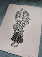 Misteriosa Yo - Lino Print 11.5" x 15"