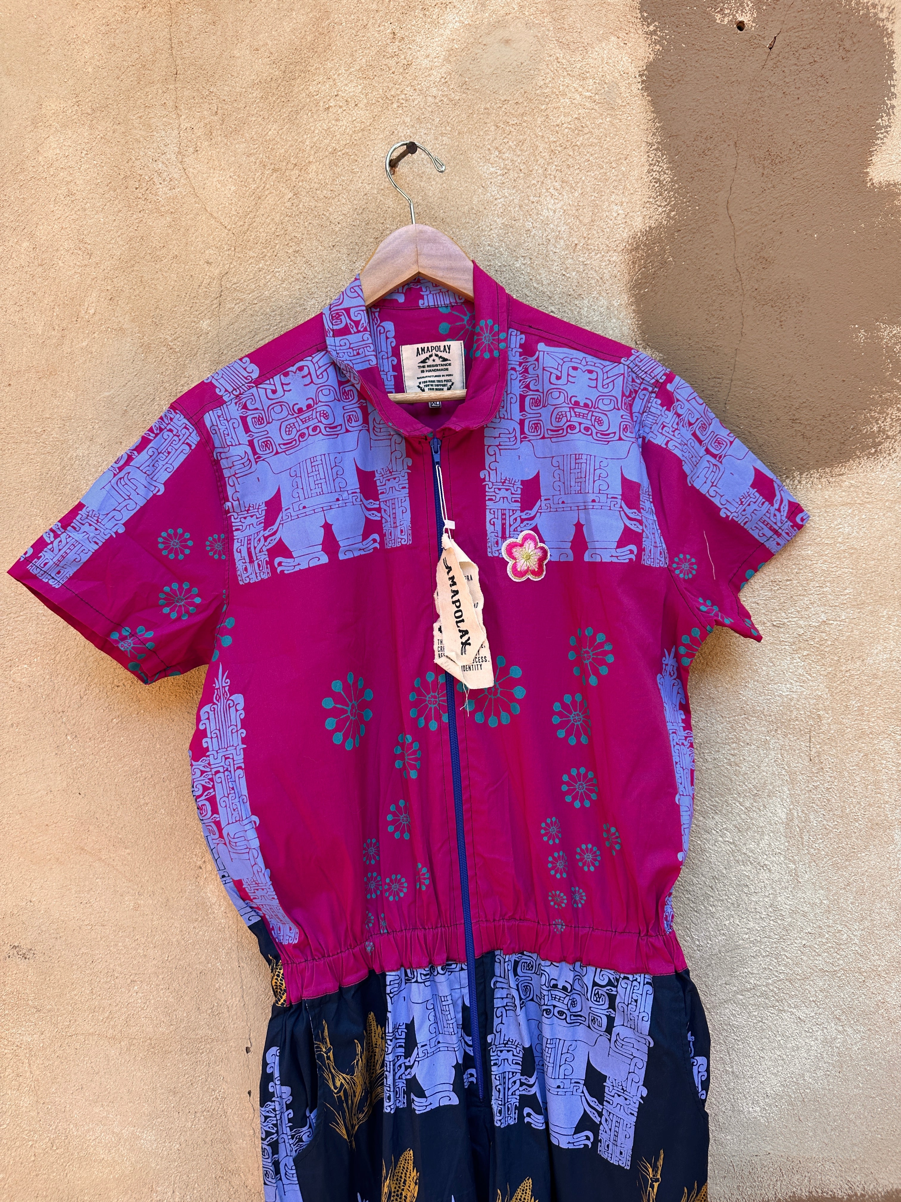 Screenprinted jumpsuit ~ X-Large