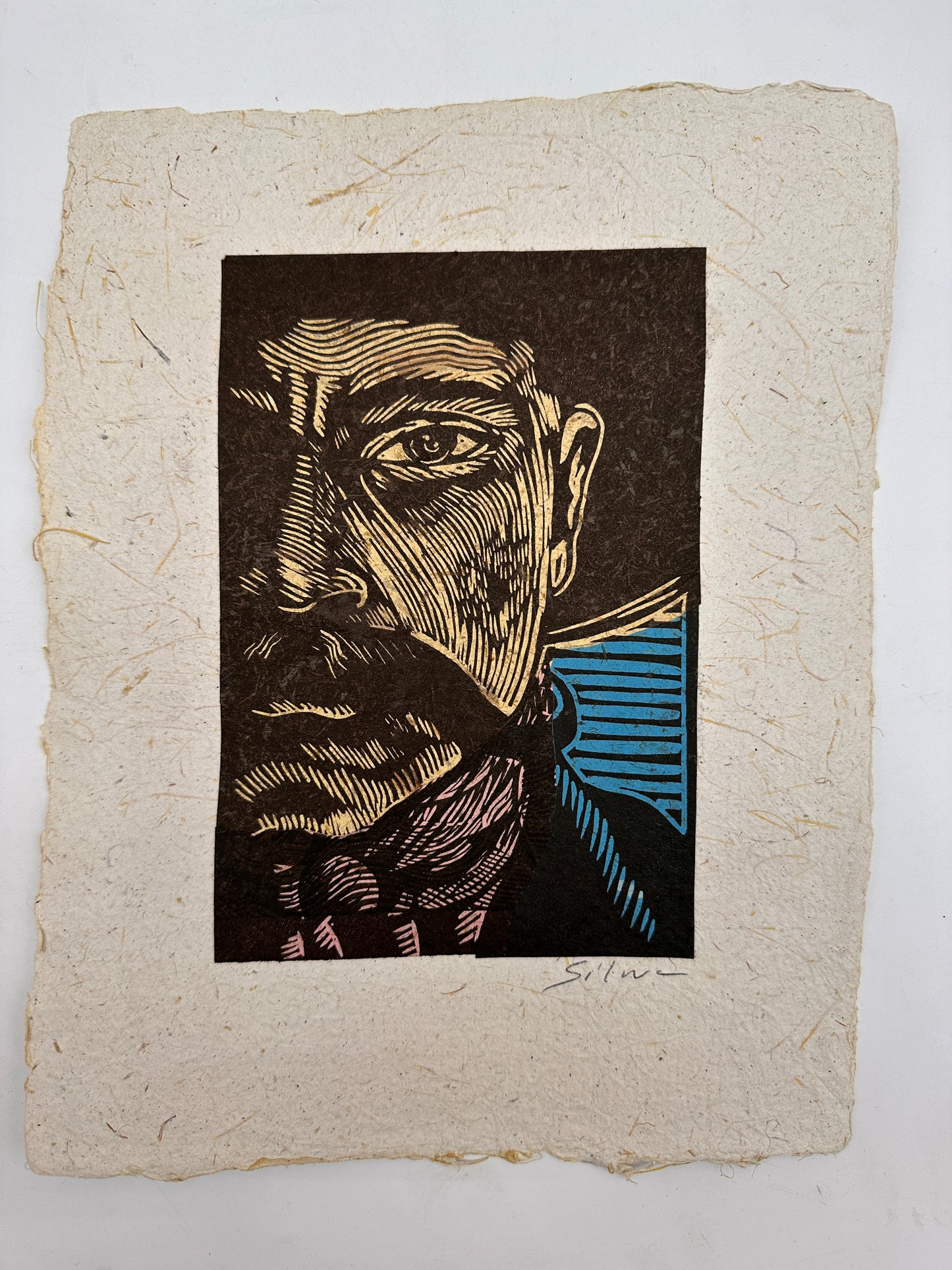 Lino prints with envelope ~ 12” x 9.25”