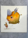 Migrantes - Original illustrations - 10x10 framed