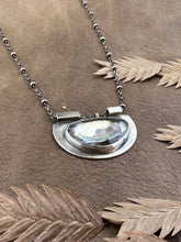 Load image into Gallery viewer, Clear Quartz &amp; Sterling Silver - Organic shape Necklace -
