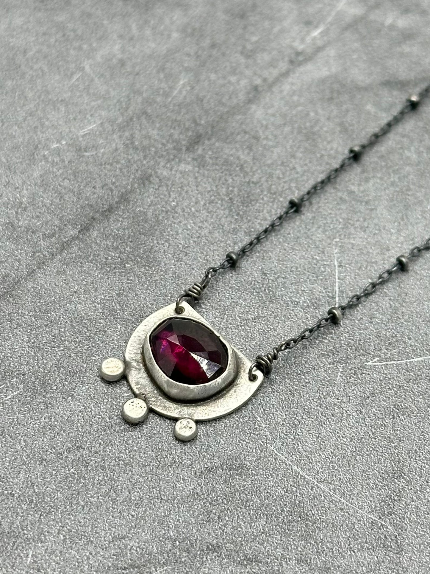 Garnet Amulet Necklace