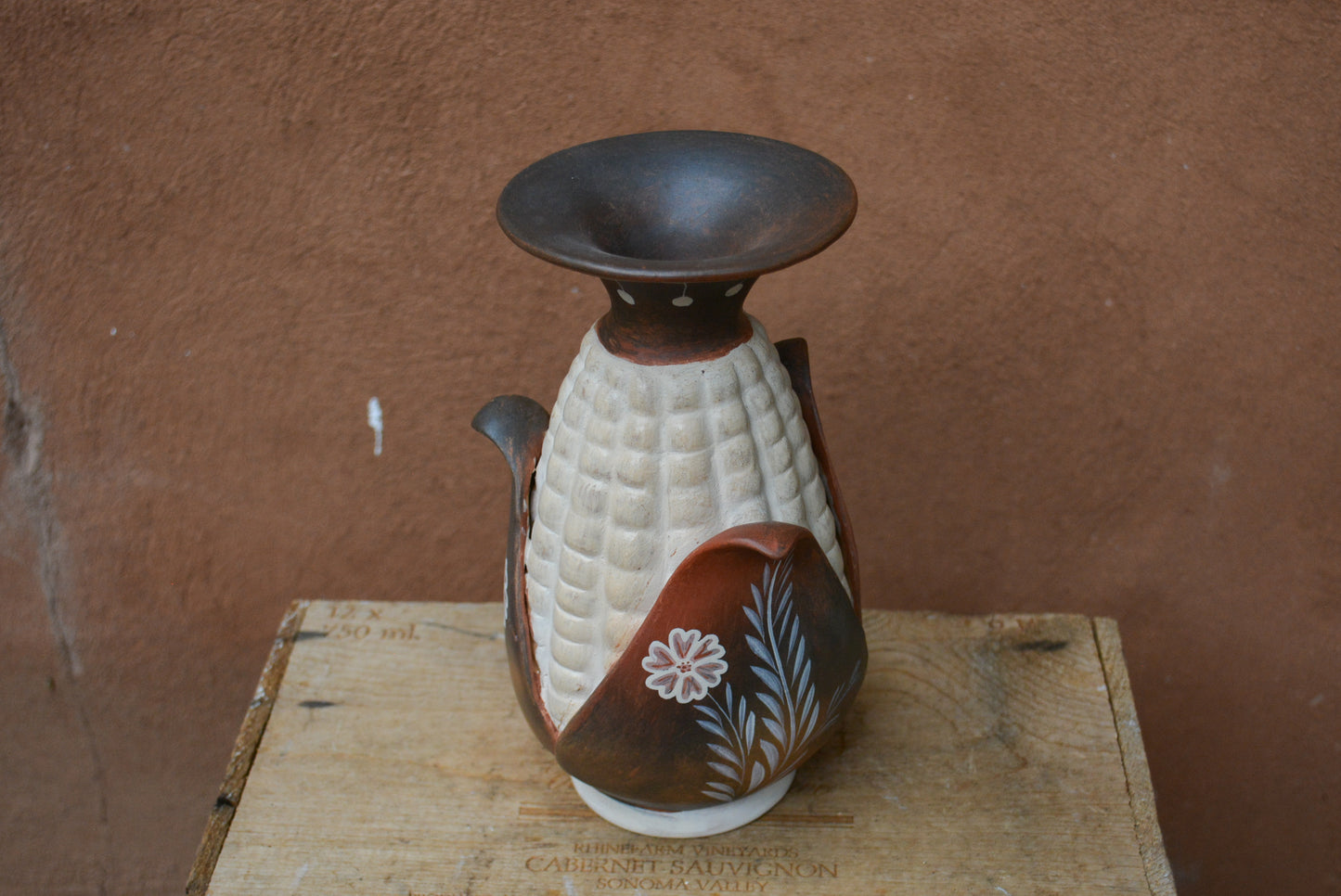 Corn vase ~ Brown and Red