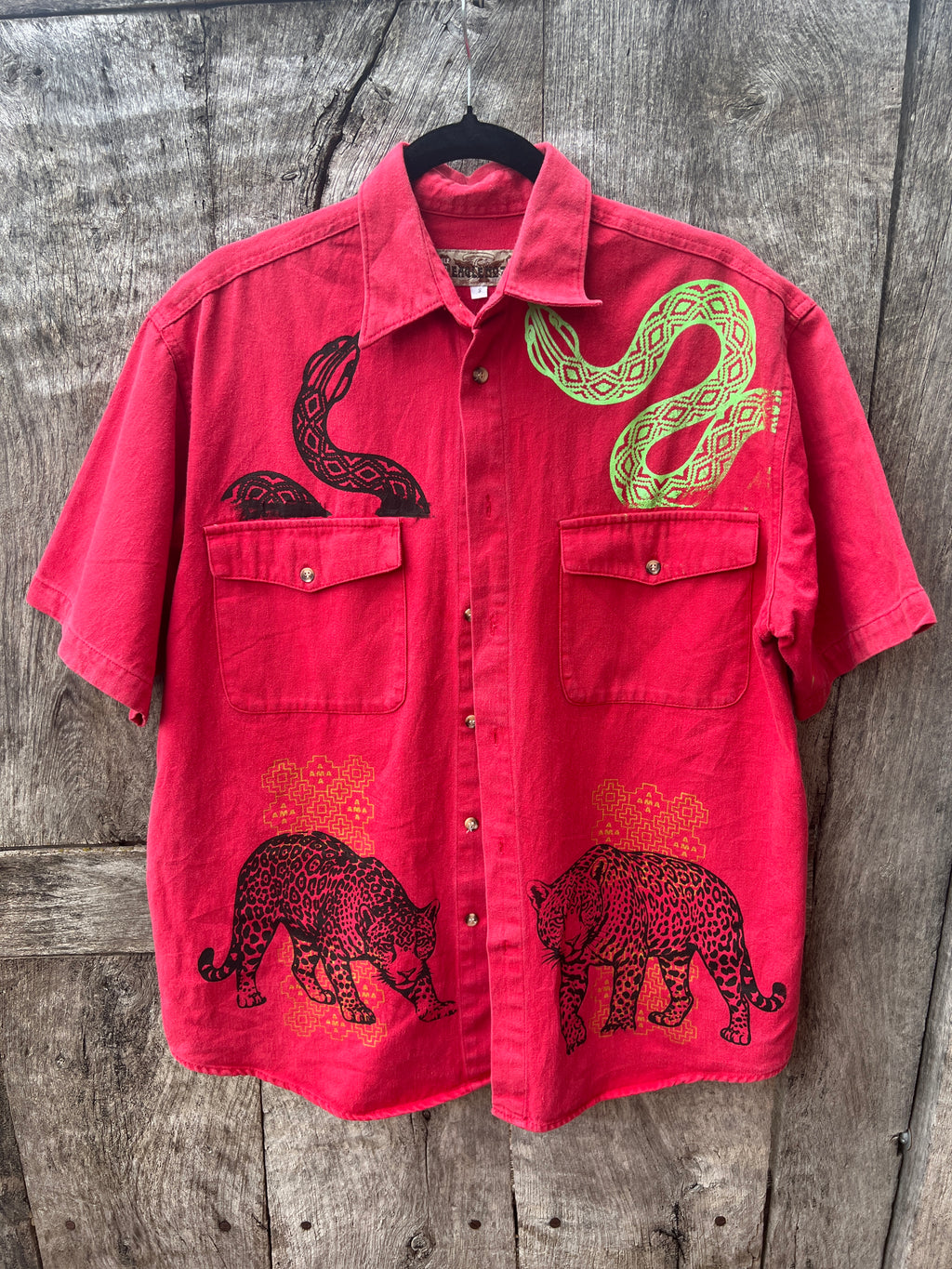 Vintage Collared Shirt Eagle N. 7 - Screenprinted