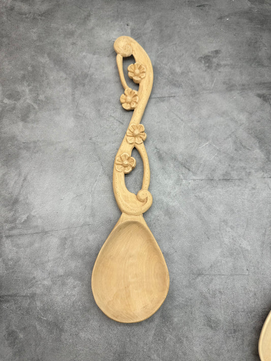 Flowers Wooden Spoon