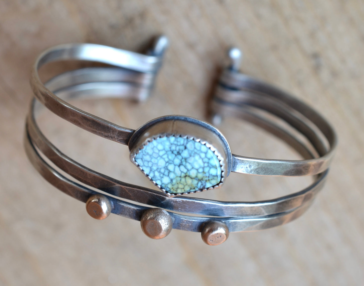 Blue Moon Turquoise Stacked Cuff Bracelet
