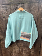Kimono Blazer - Light Blue Cotton